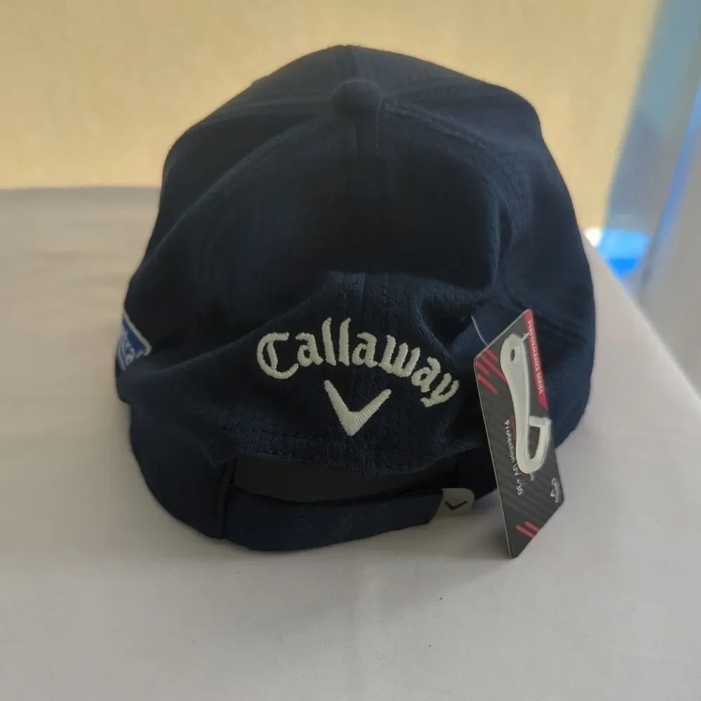 Callaway Strapback Hat Black One Size Adjustable Solid Vent Holes